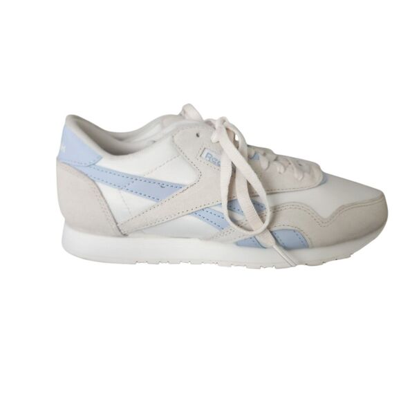 Reebok Women's Classic Nylon Sneaker Size 8 Bone/Pale Blue/Chalk - Picture 9 of 11
